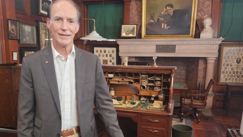 G. Charles Dismukes in the Edison library